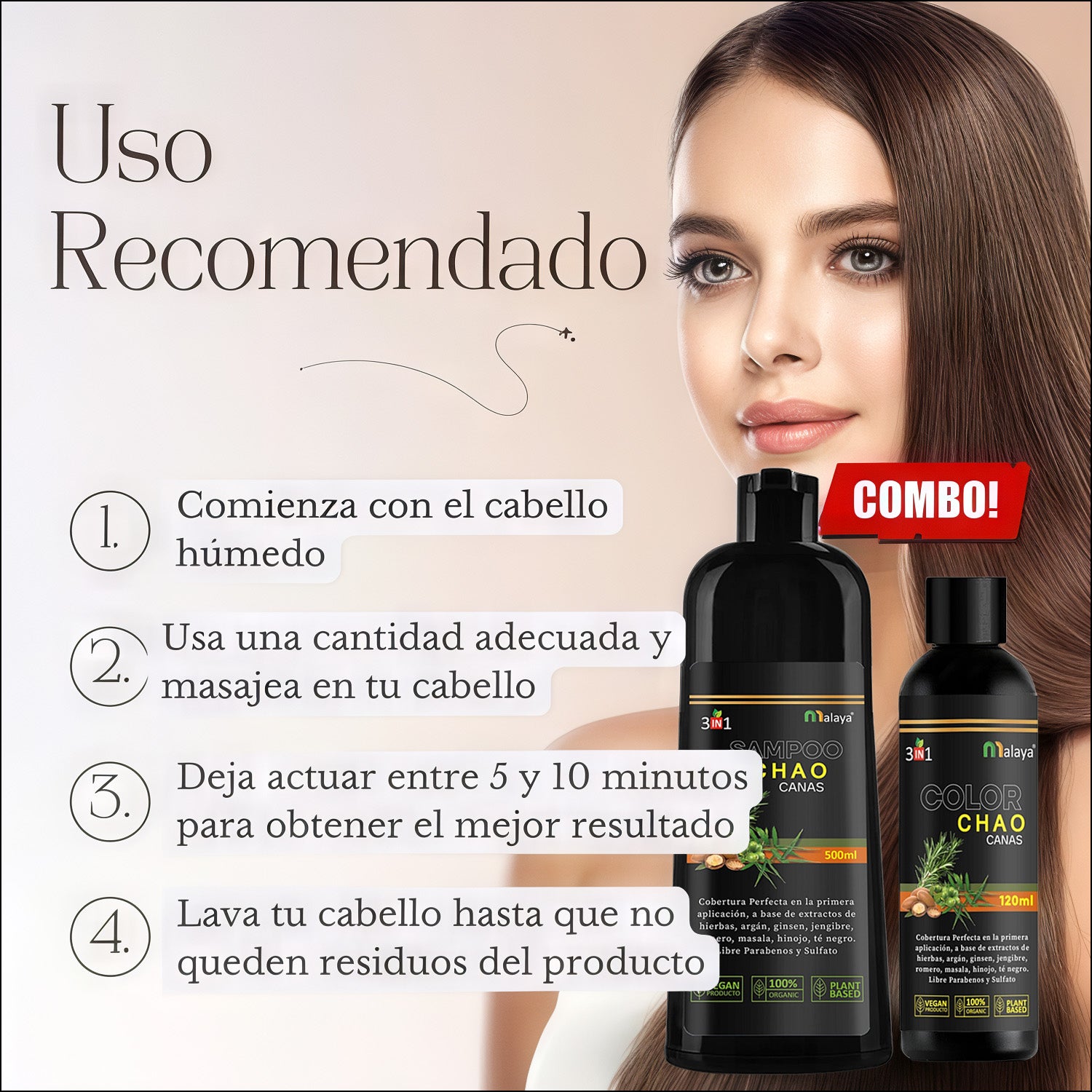 SHAMPOO CHAO  CANAS + TRATMIENTO