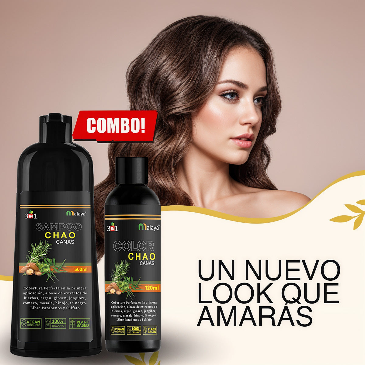 SHAMPOO CHAO  CANAS + TRATMIENTO